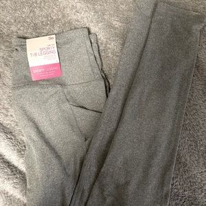 Womens Small Grey Sporty 7/8 High Rose Leggings